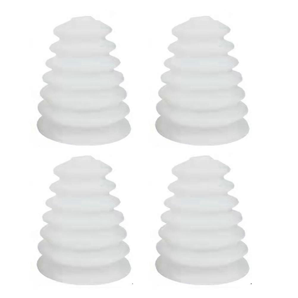 Drill Cover Collector Made of Silicone for Protective Use White Color Fits Various Drills 4 Pieces
