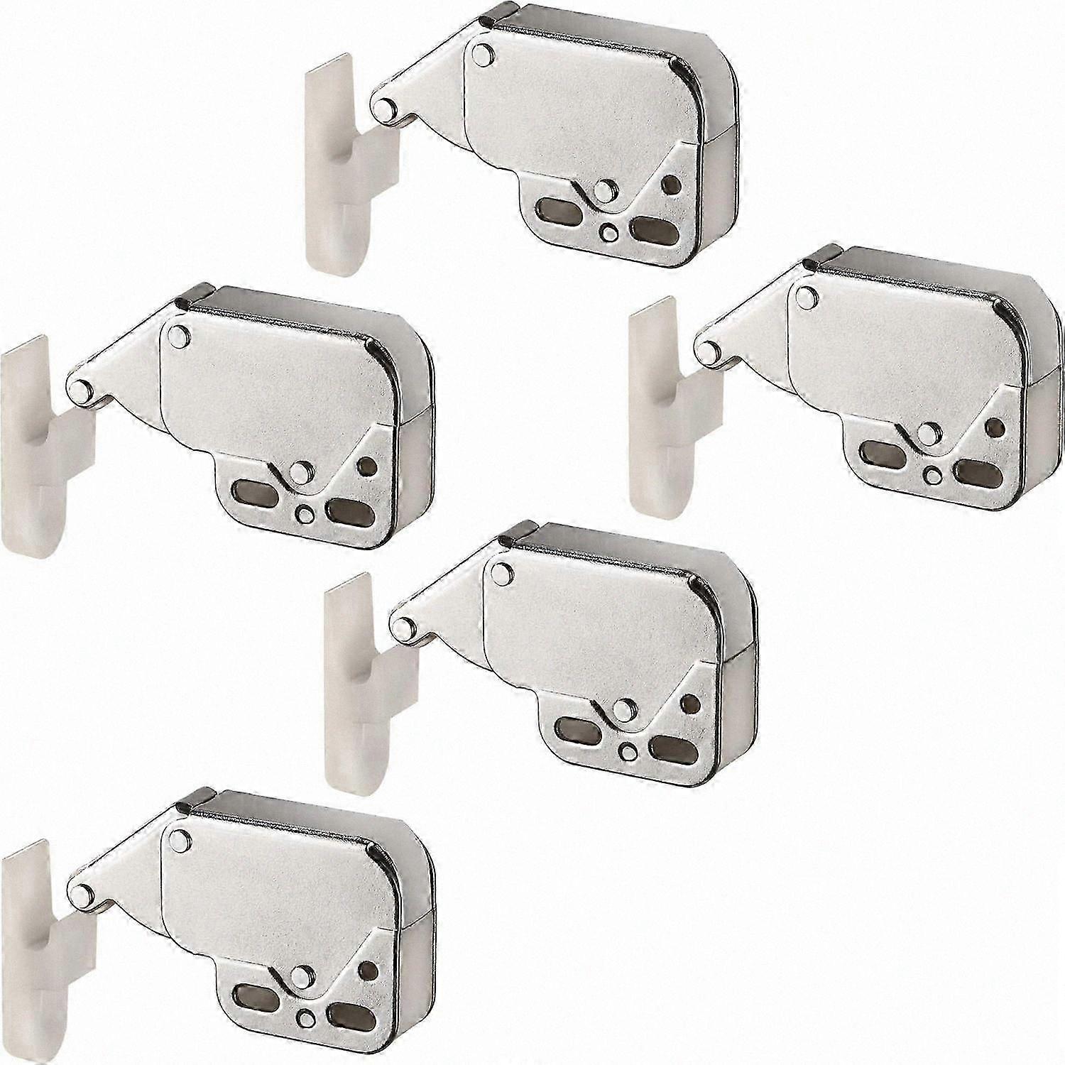5-Pack Mini Spring Latch Clips for Cabinet Doors - Pressure Snap Fasteners