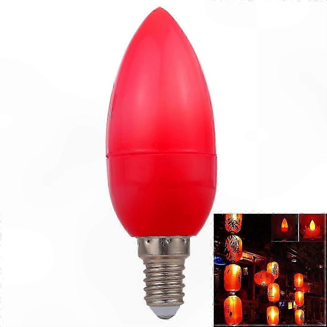 E14 2W LED Bulb with 8 SMD 2835 Chips, 90LM Red Light for AC 220V Energy Efficient Lighting Solution