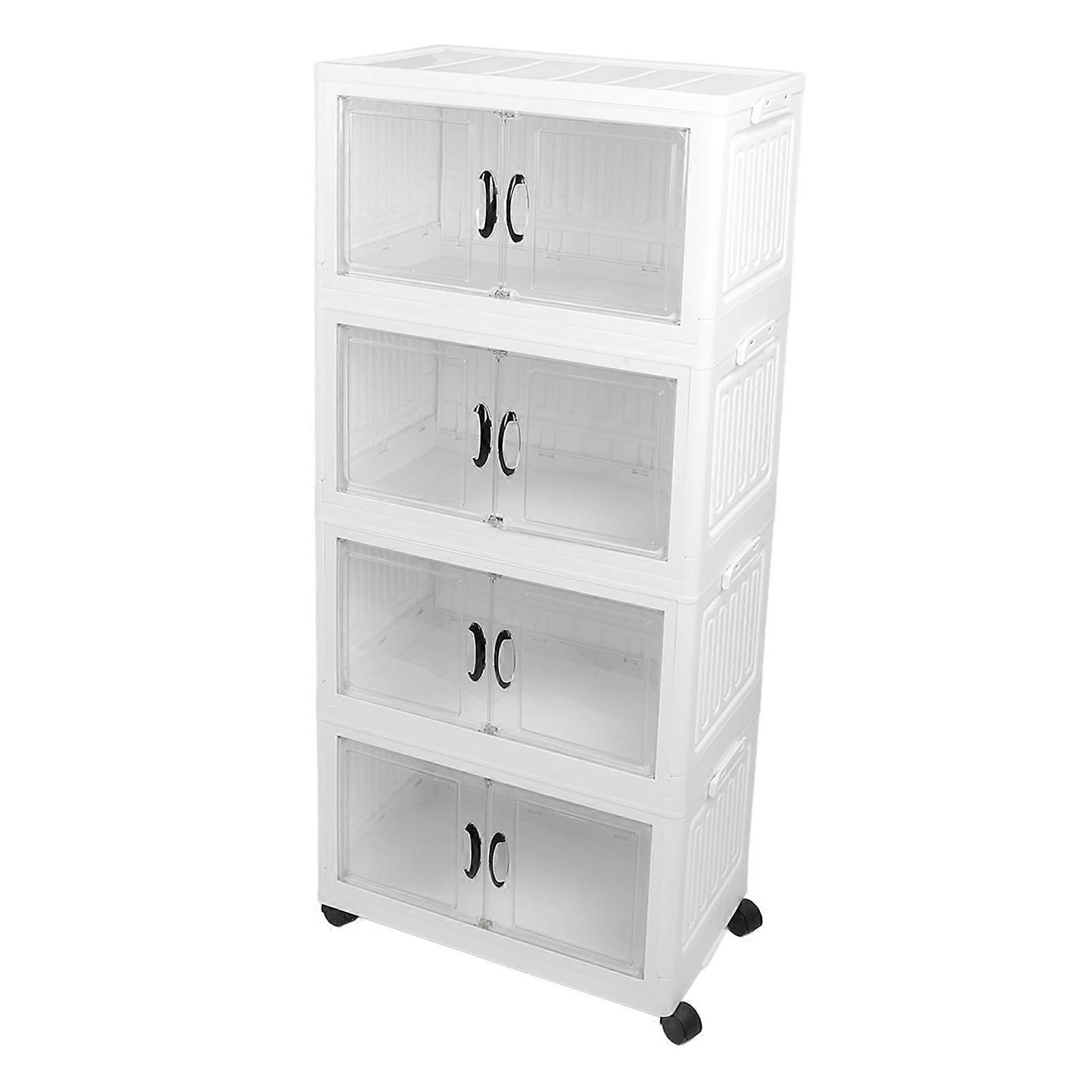 Multipurpose Stackable Plastic Storage Cabinet 55x33x120.5cm