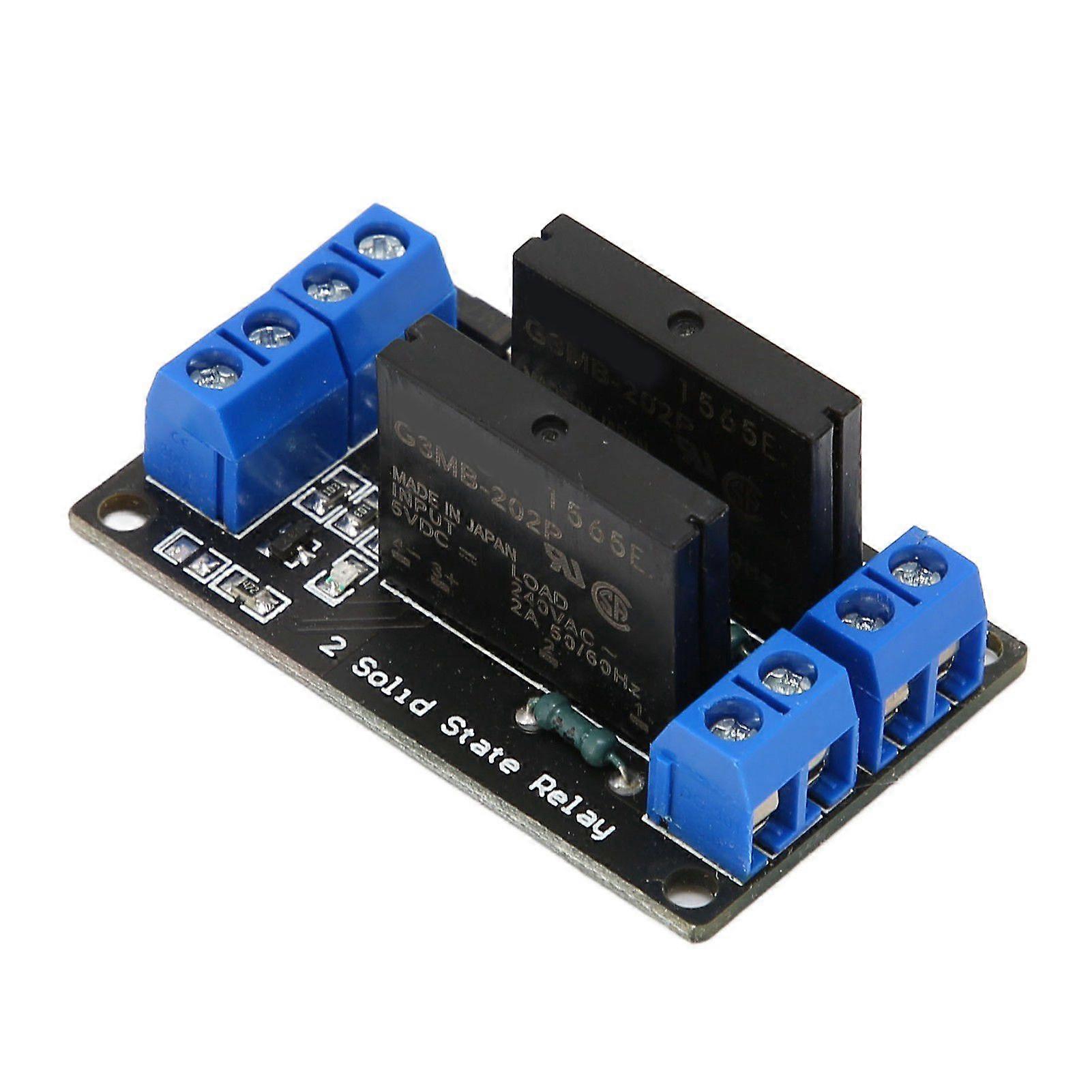 Relay Module Low Level 2 Channel Load 240V 2A Industrial Control Accessories with Fuse for Circuit Modification
