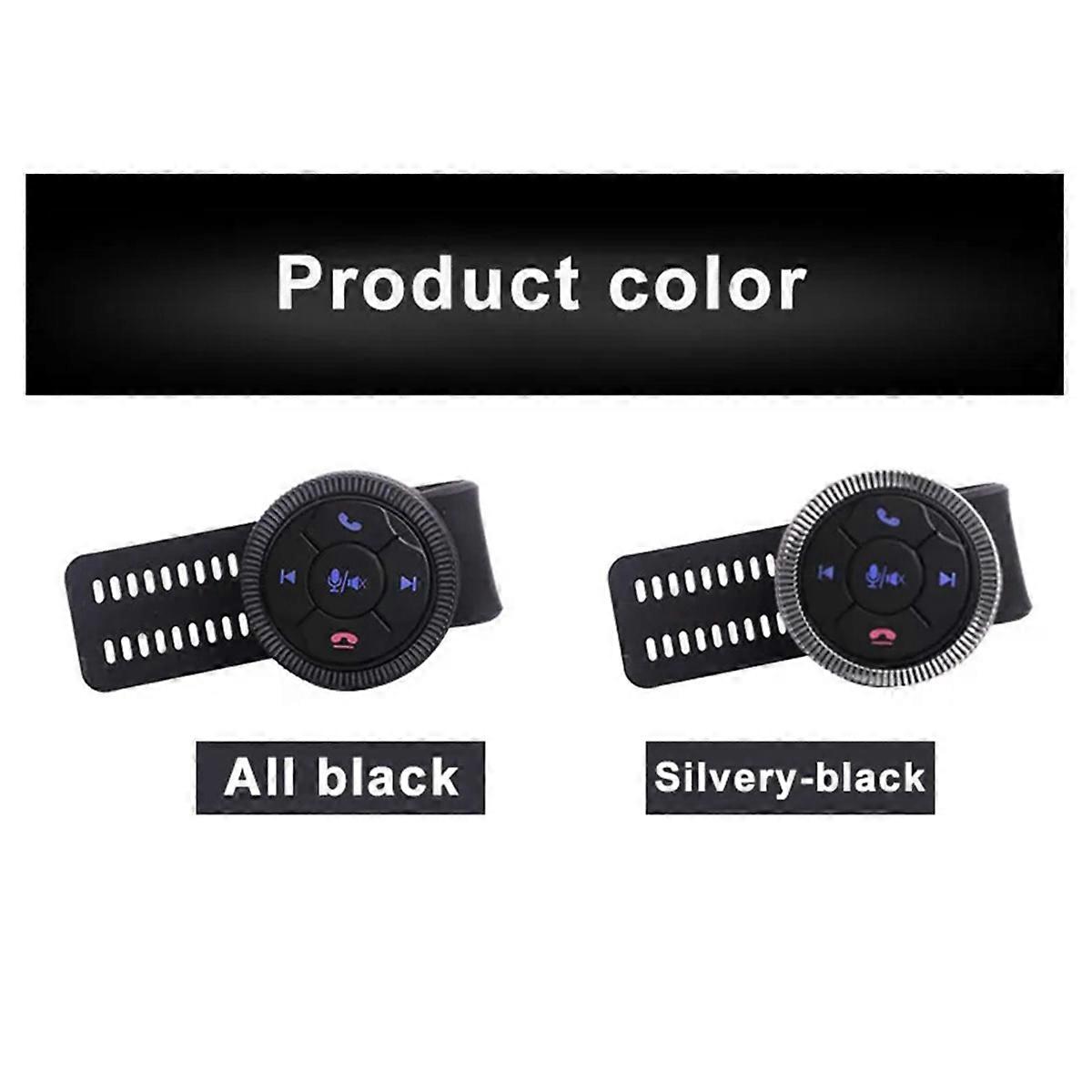 7-Key Car Wireless Steering Wheel Remote Control Button Black