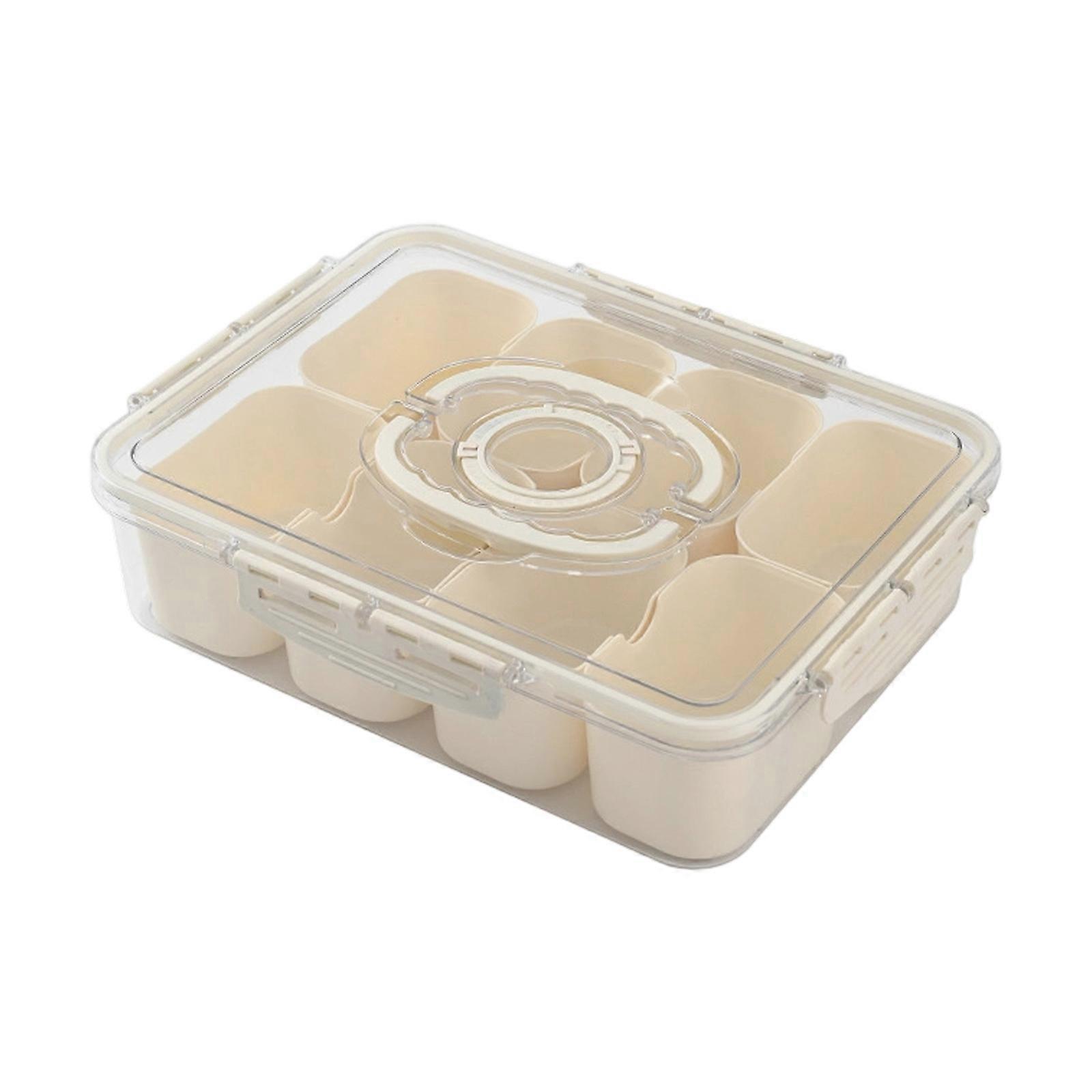 Space Saving Food Container with Locking Clasps Preserve Fruits Vegetables and Fruit Multicolor