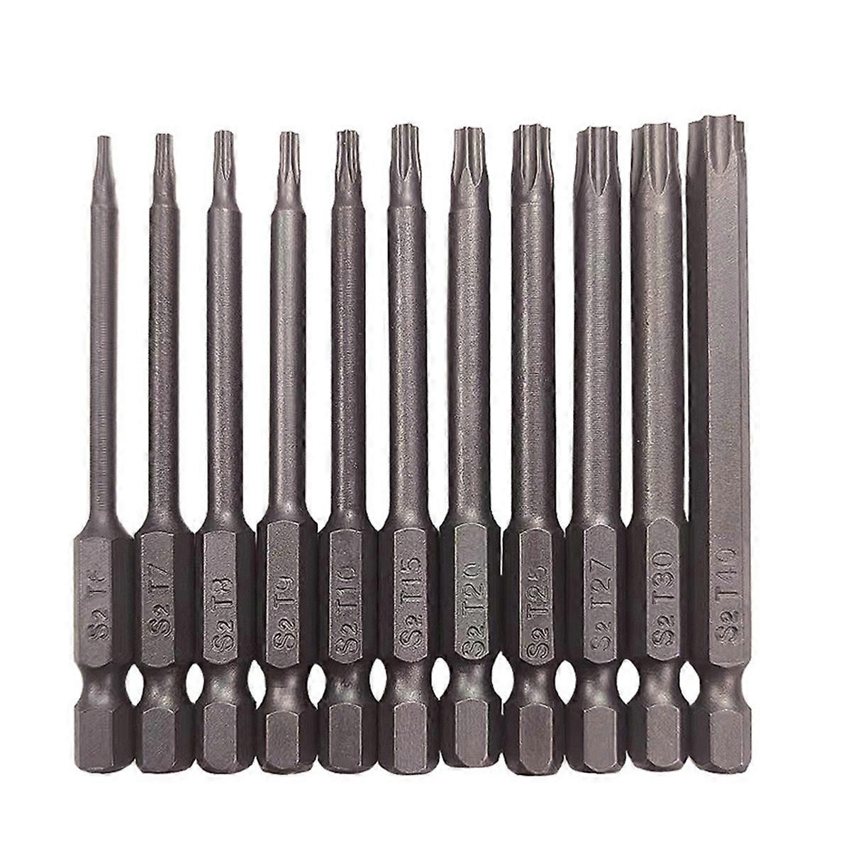 Screwdriver Bit Set,Steel Star 6 Point Screw Driver Kit Tool,Hex Shank 75mm Length,for Most of Power and Hand Tools