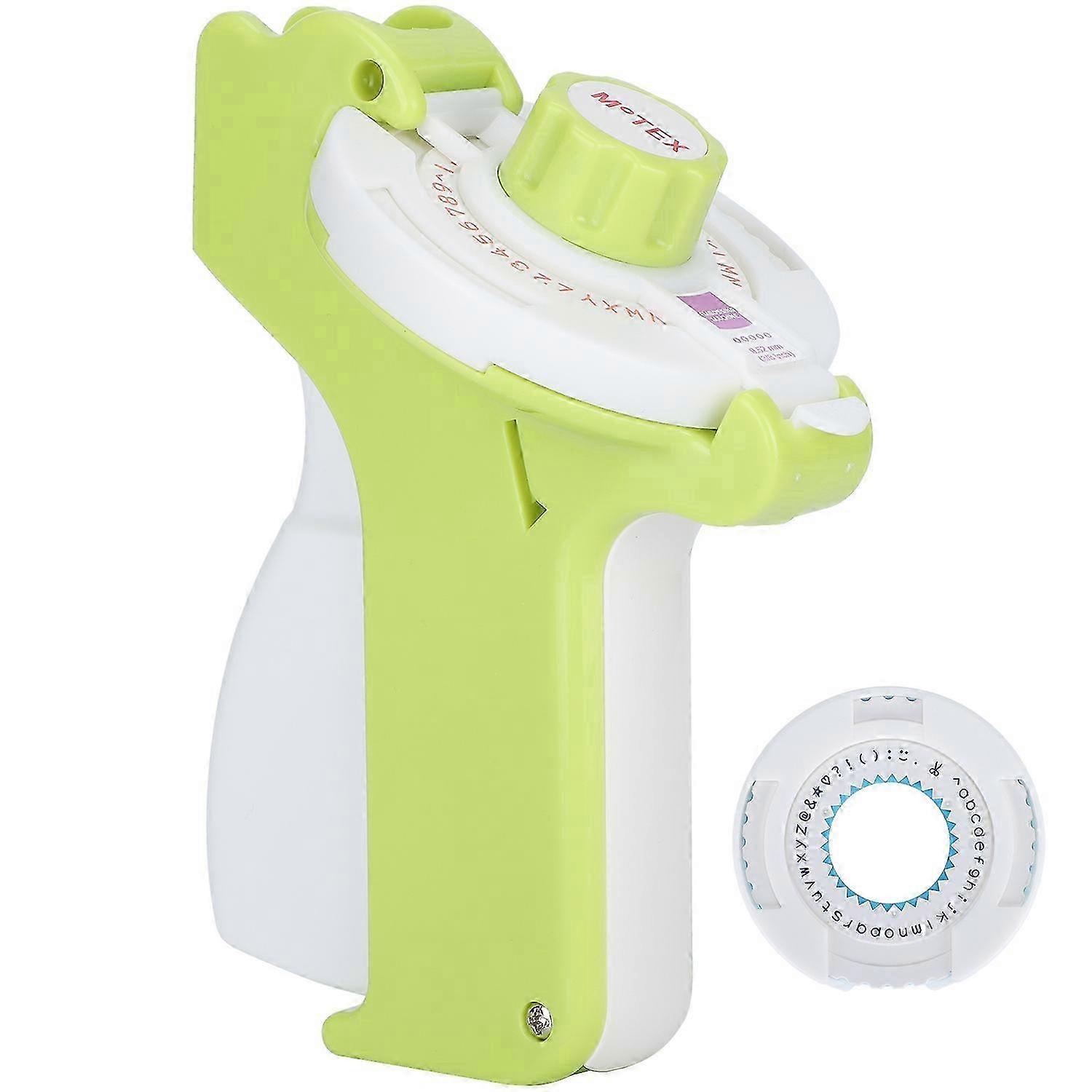 Mini Handheld Label Maker Portable Manual 3D Embossing Printer with Tape Letter Case