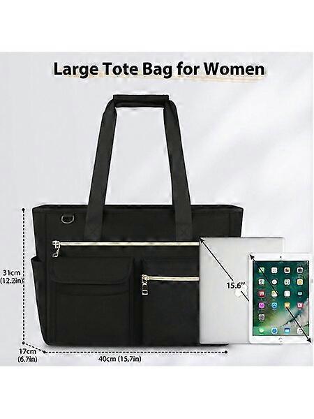 Large-sized computer shoulder bag, lightweight material, color splicing