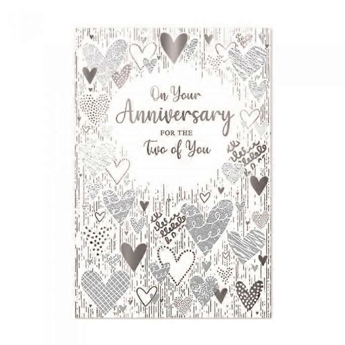 Simon Elvin Two Of You Heart Anniversary Greetings Card (Pack of 6)