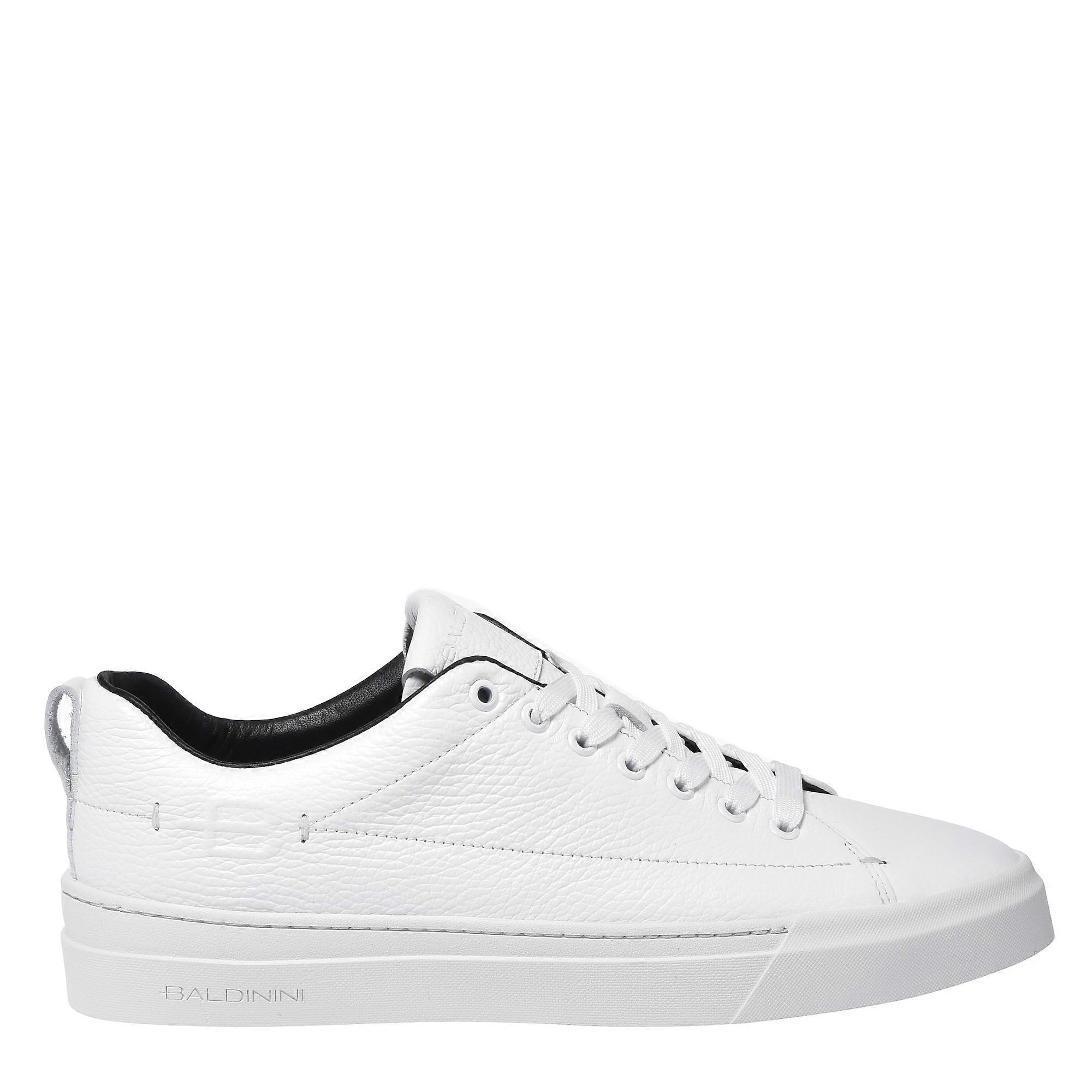 Baldinini - Baskets en cuir blanc vieilli