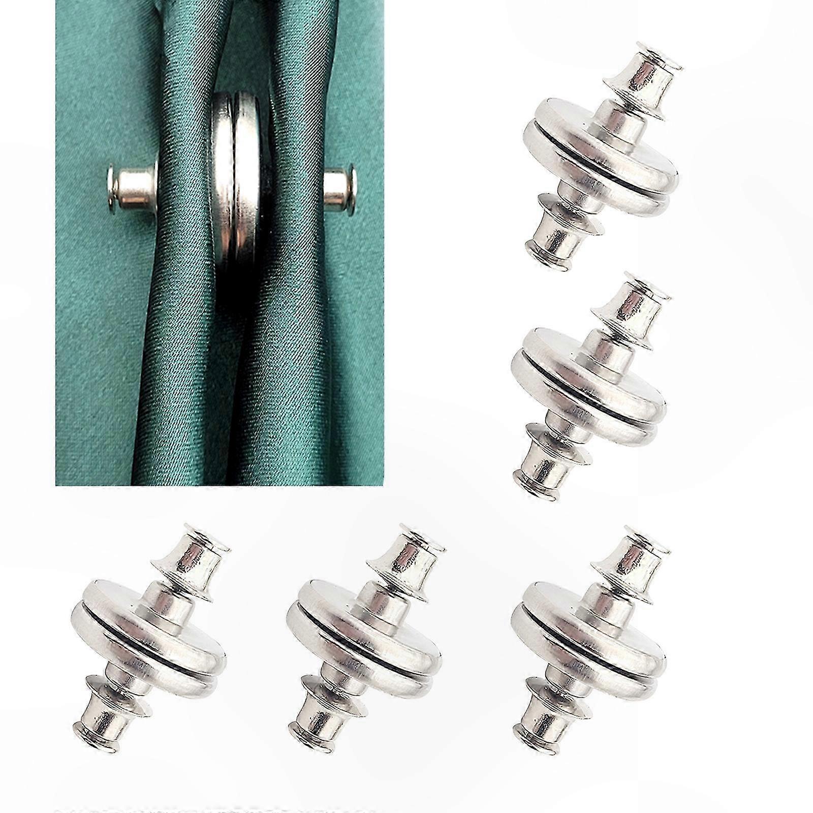 Curtain Holdback Magnets with Weighted Buttons for Home and Office Drapery Management