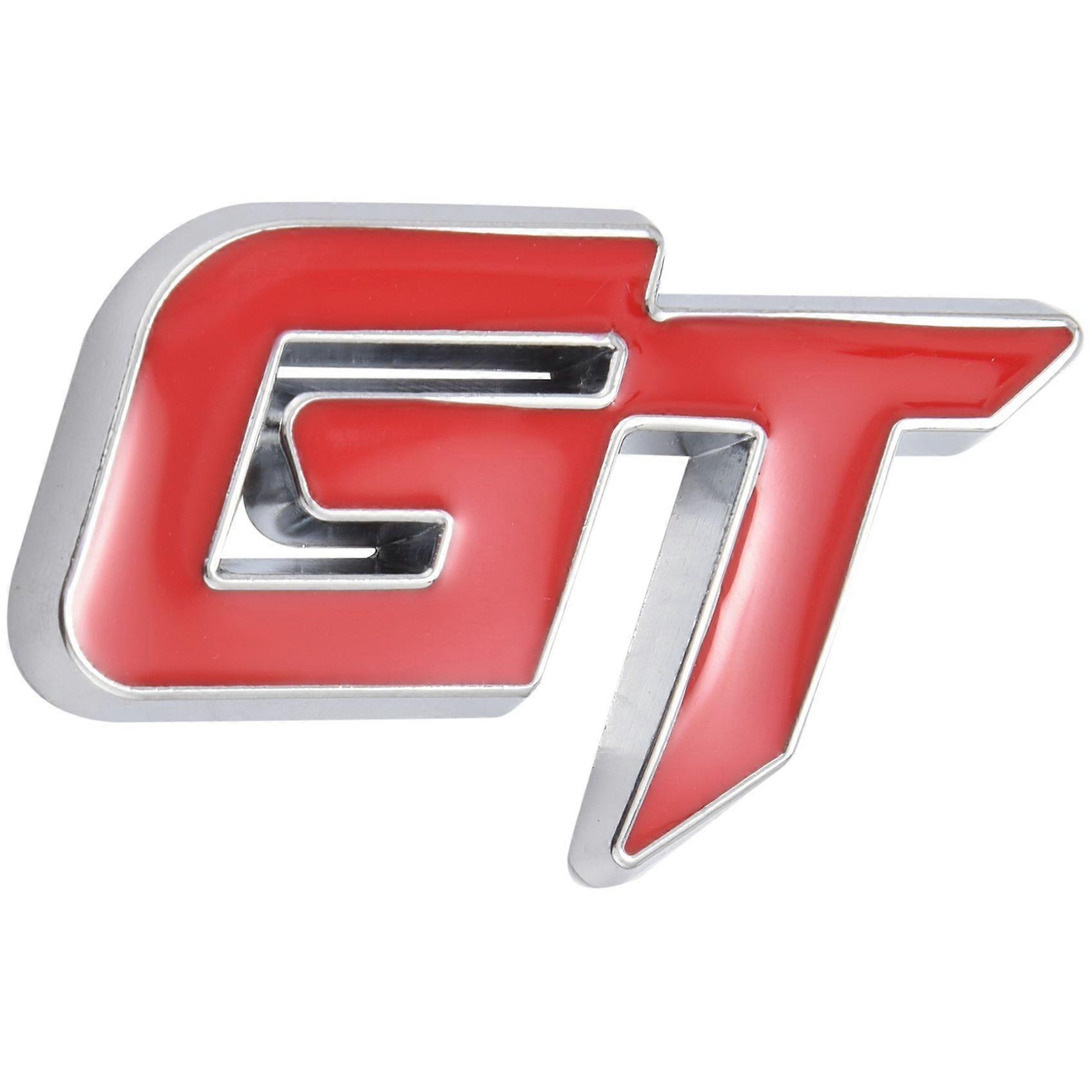 3d Gt Logo Car Sticker Fashion Car Decor Sticker For Focus 2 3 Fiesta Mondeo Mk2 Red+Silver