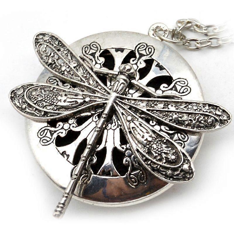 1Pc Antique Silver Aromatherapy Diffuser Pendant Necklace