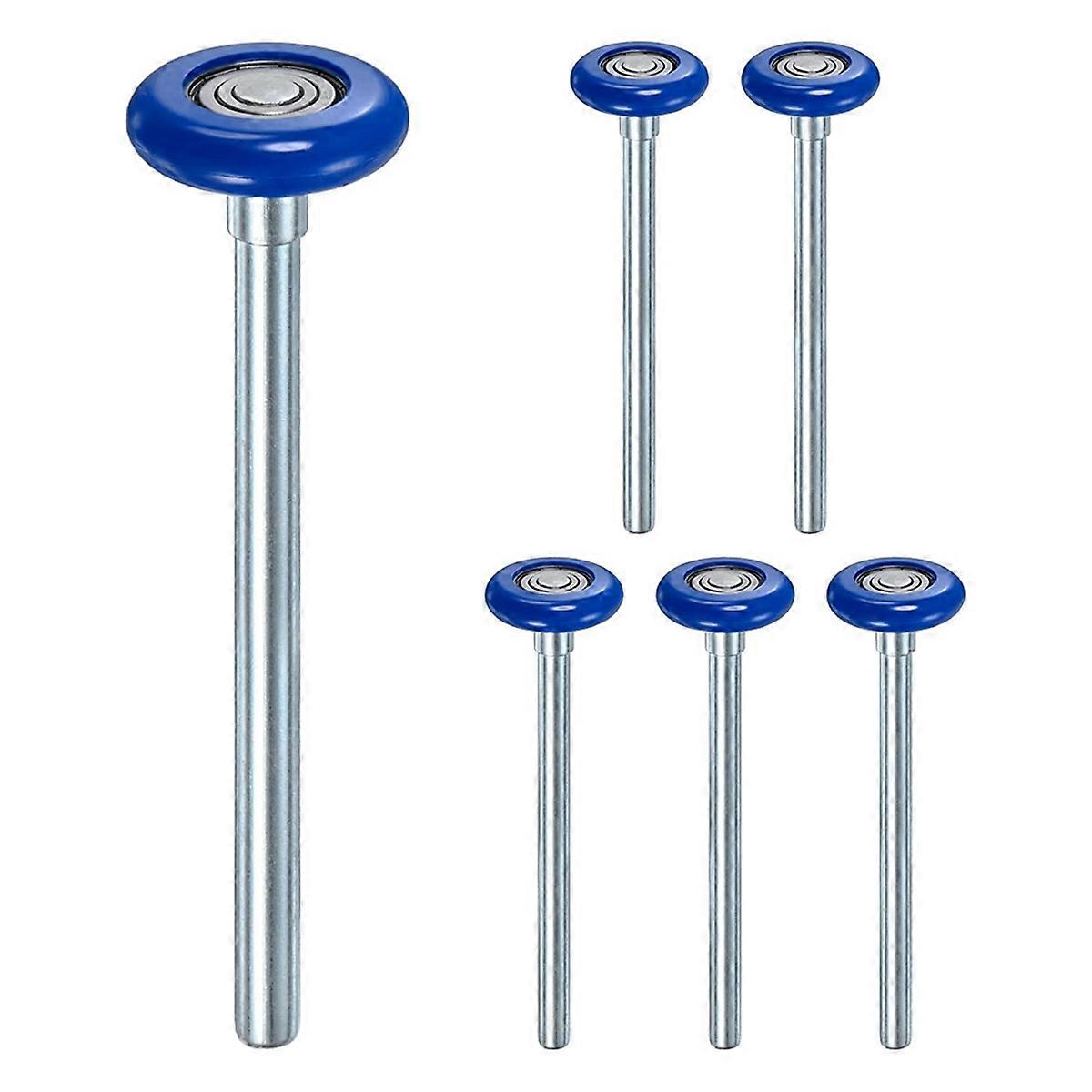 6Pcs Nylon Garage Door Rollers, 1.8in/46mm Quiet Garage Door Wheels, High Load 6200zz 8 Balls Sealed Precision Bearing A