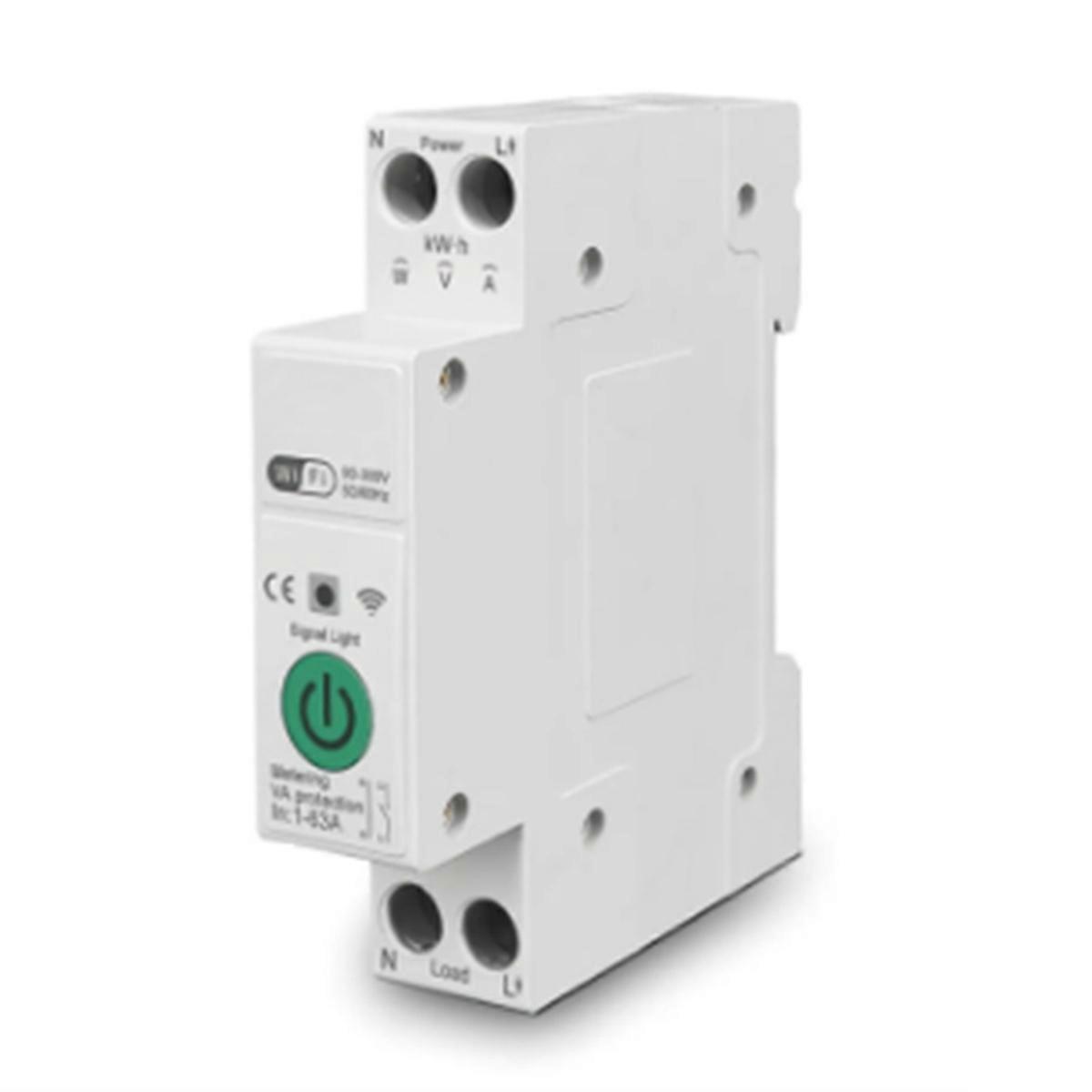 Tuya WiFi Din Rail Smart Circuit Breaker Relay Switch over Under Voltage Protector for Home