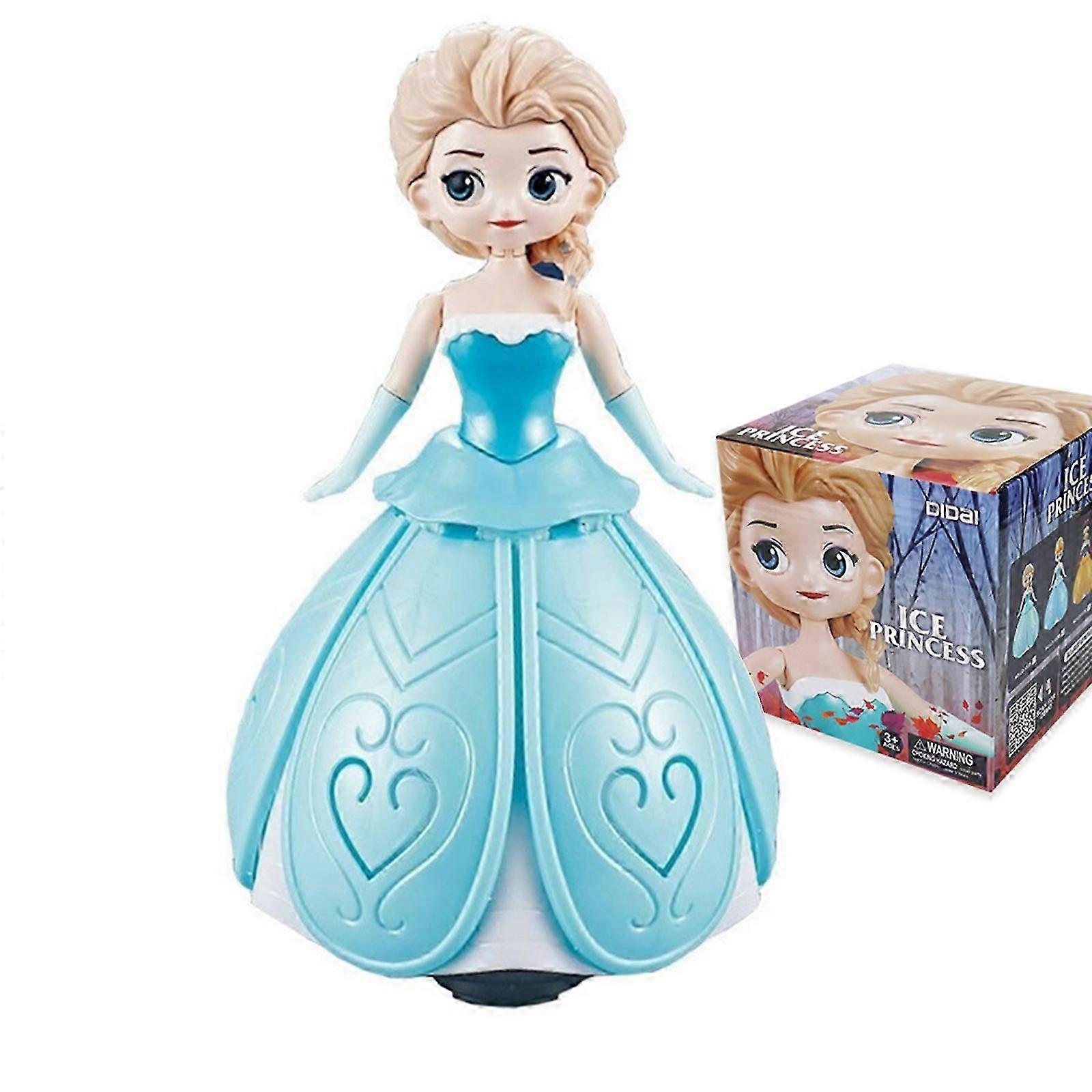 Jouets de princesse de glace pour enfants,Jouets de robot interactif de rotation de princesse dansante pour les petites filles