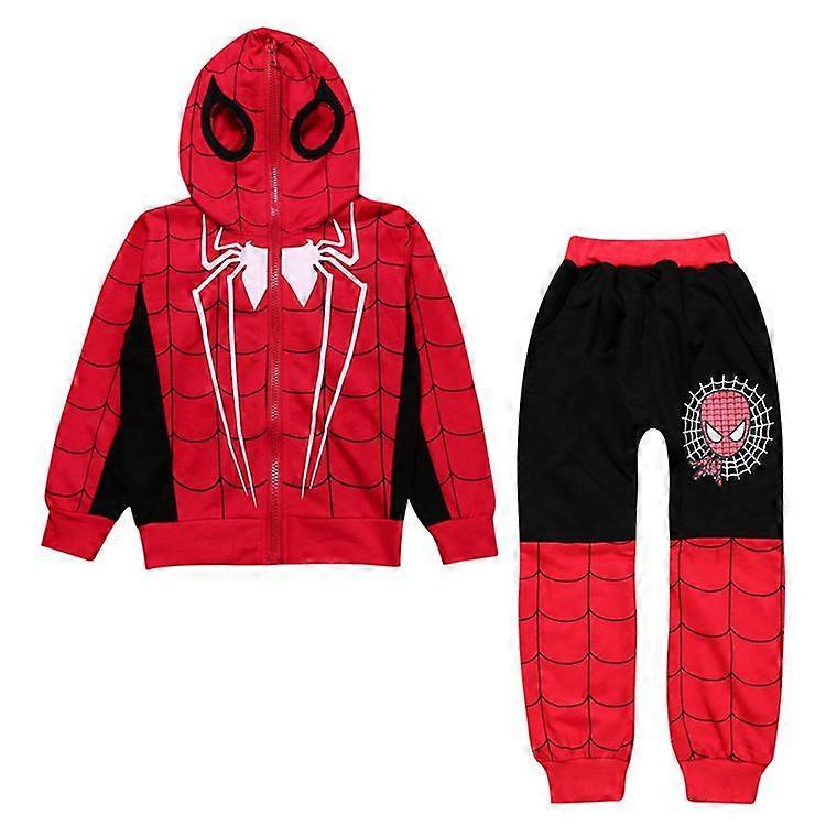 Boys Spider Jacket 2PCS Set  Style Autumn Outfit Children Sportswear