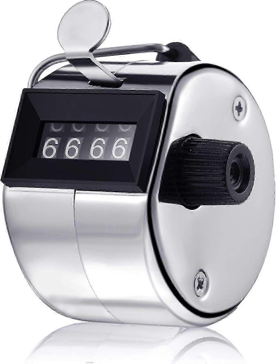 2025 4-Digit Hand Count Counter Hand Counter Metal Mechanical Palm Counter People Laps Kick Counter with