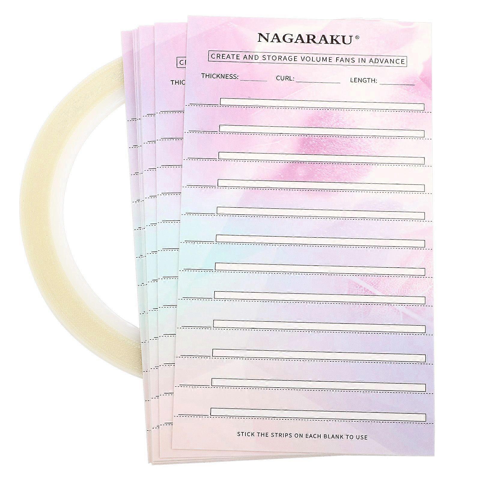 10pcs Eyelash Extension Storage Card False Eyelash Fans Paper Card Makeup Organizer