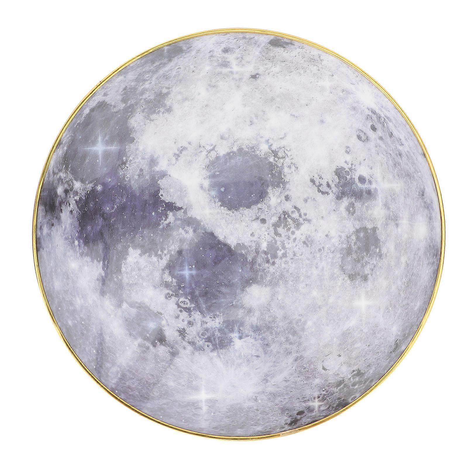 Dark Grey Planet Wall Art Round Decorative Painting for Home 1 Unit