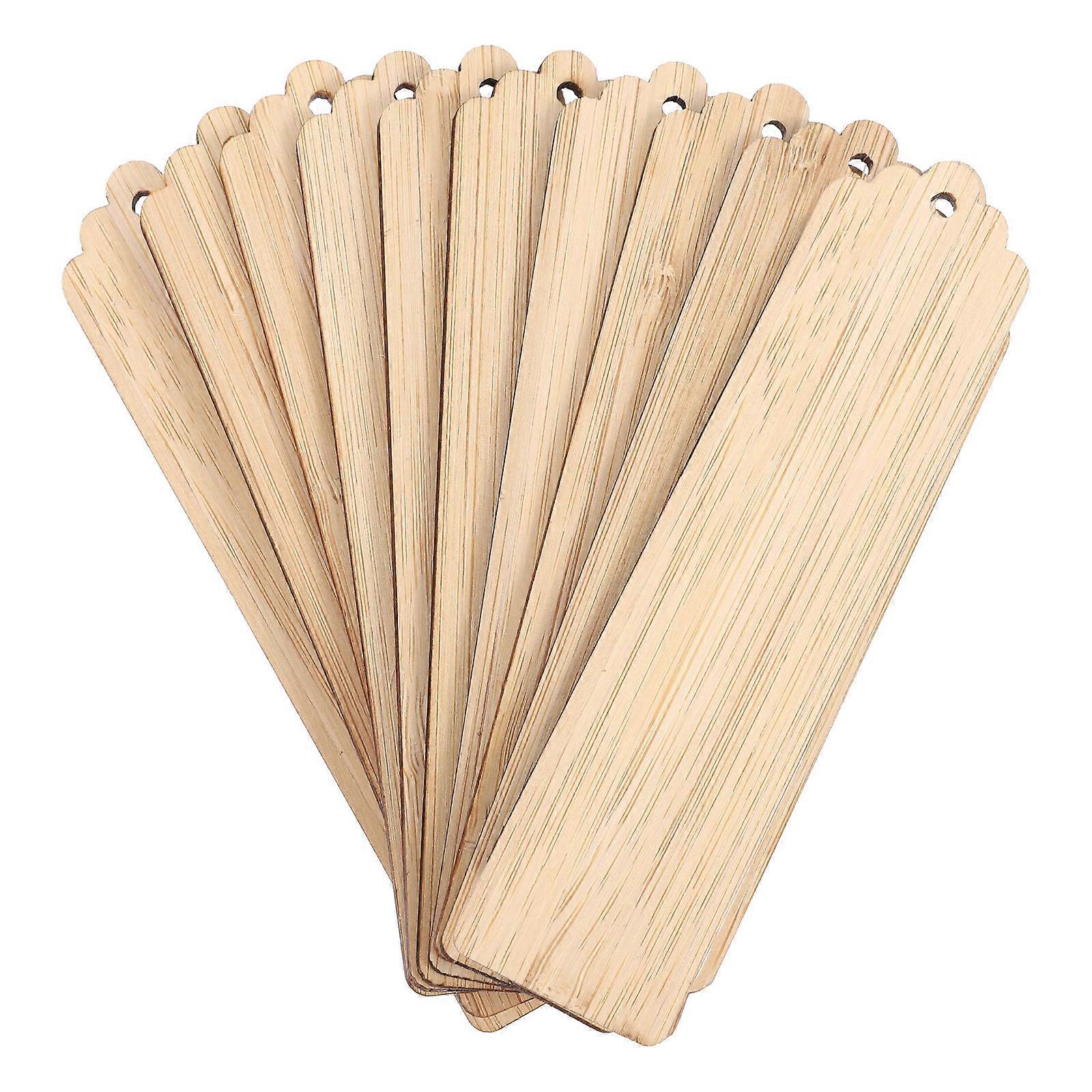 Unfinished Wood Tags for DIY Bookmarks 60Pcs Wooden Crafting Supplies