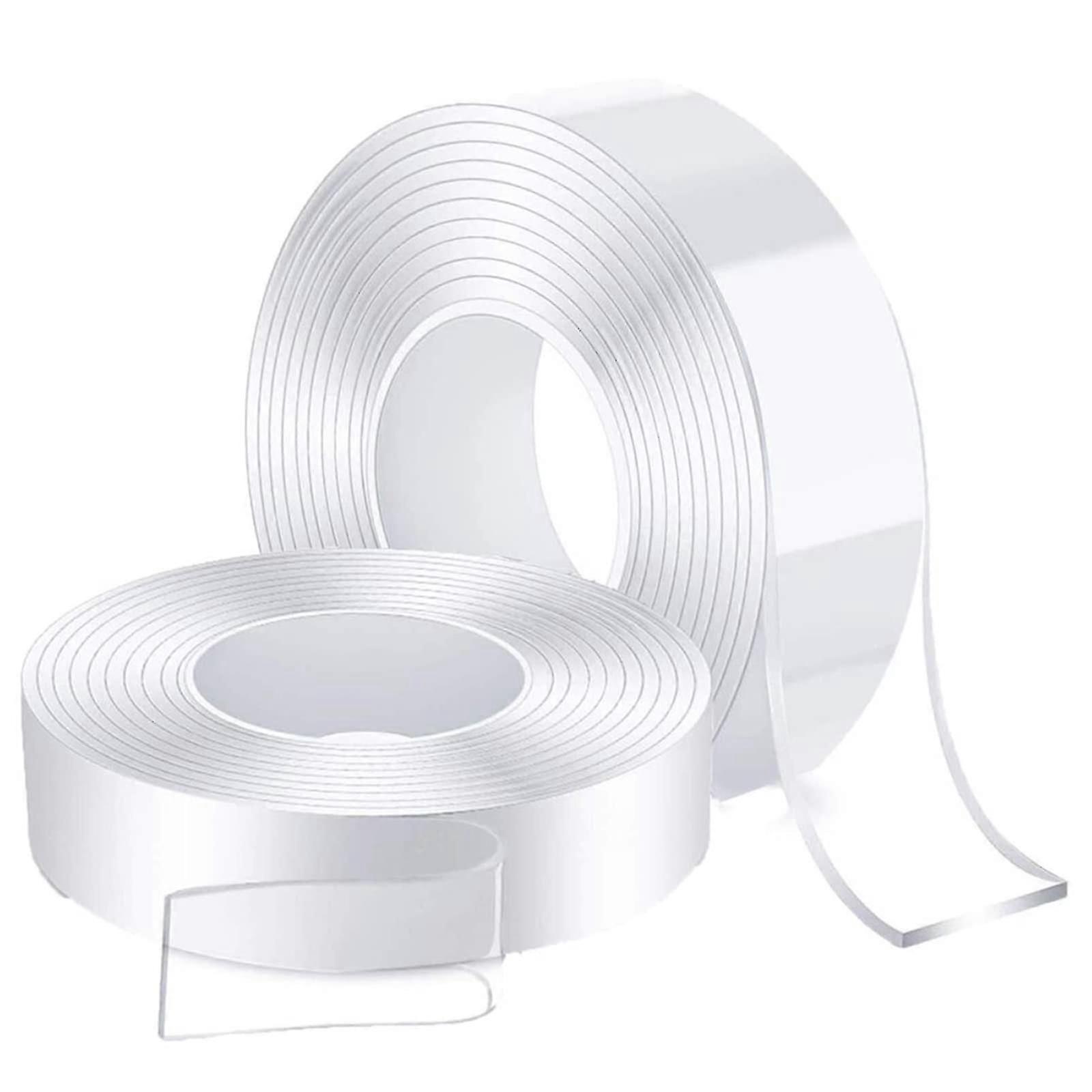 Double Sided Adhesive Tape,2pcs 3m Clear Mounting Tape Strong Double Sided Sticky Tape Clear Adhesive Tape
