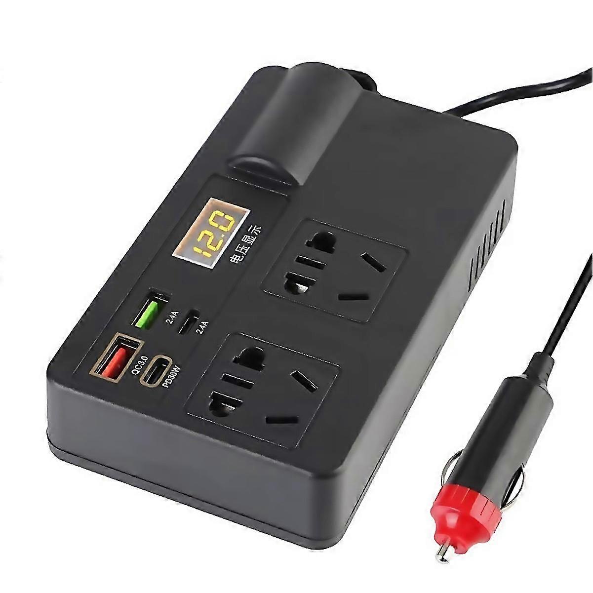 Pour onduleur de voiture 12v24v 200w dc à ac 220v avec interrupteur de convertisseur