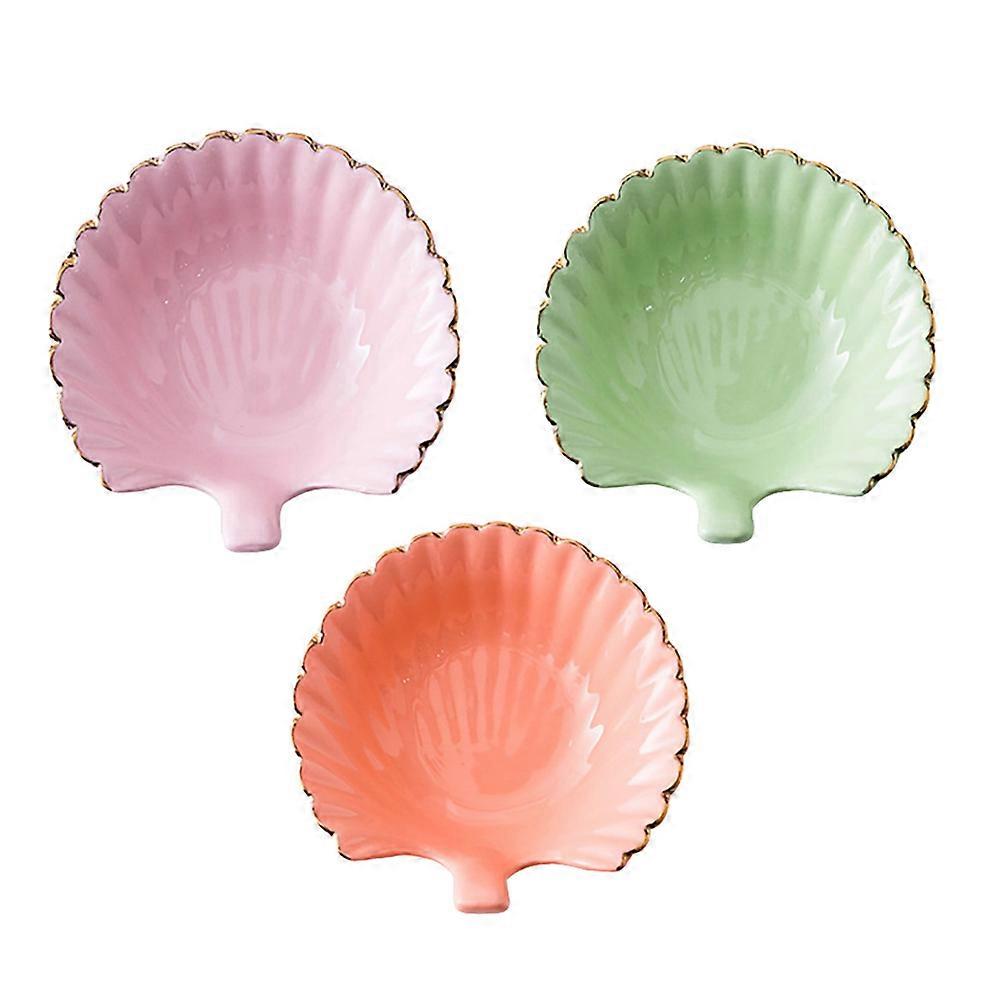 Ceramic Sauce Tray for Dining 3Pcs Mini Sauce Dish Assorted Color