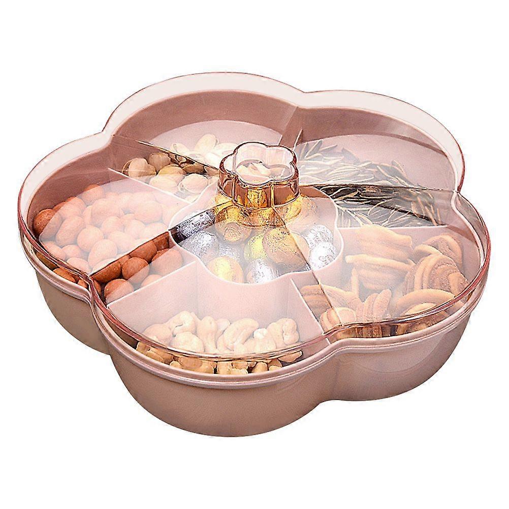 Flower Shape Snack Serving Tray Snacks Storage Box With Lid for Nut Candy Dried Fruit
