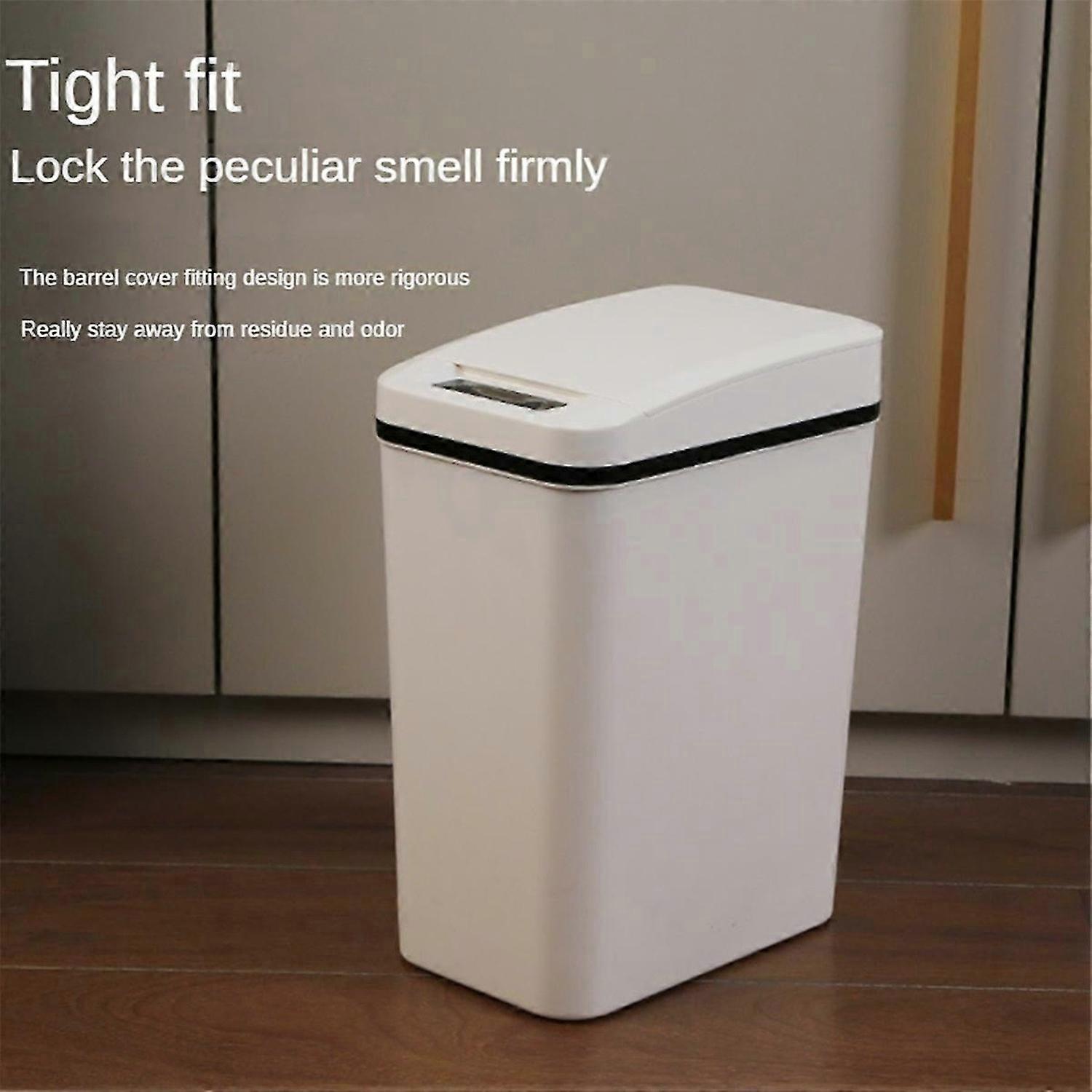 Smart Non-Contact Bathroom Trash Can Automatic Motion Sensor Trash Can Electric Waterproof Narrow Tr