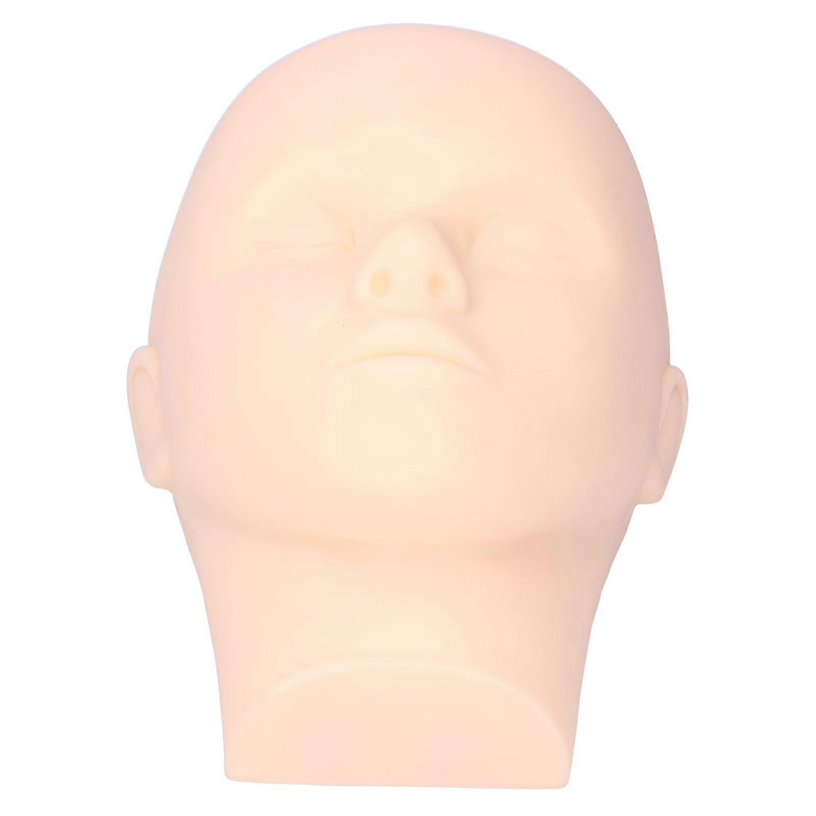 Eyelash Extension Mannequin Head Makeup Practice Face Massage Training Head Accessory