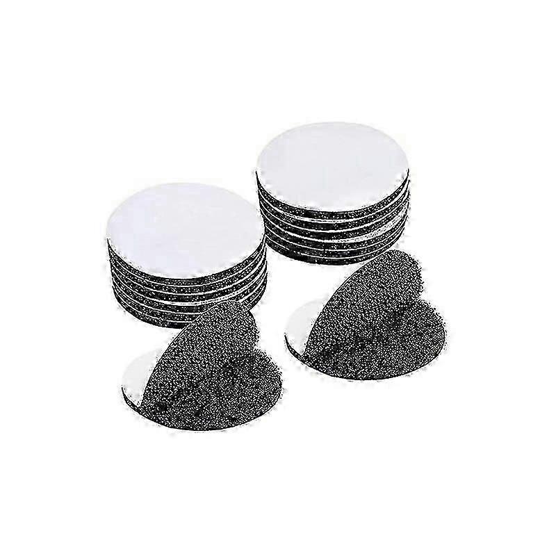 15-Piece Black Scratch Double-Sided Stickers, Triomphe Strong Adhesive Tape, 6x6cm Round Extra-Strong Foam Tape
