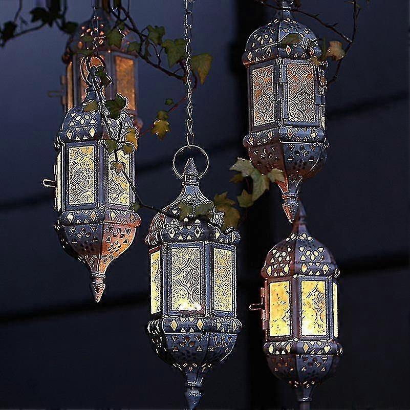 2023 - 2pcs Hanging Retro Moroccan Holder Hollow Metal Glass Holder Sl