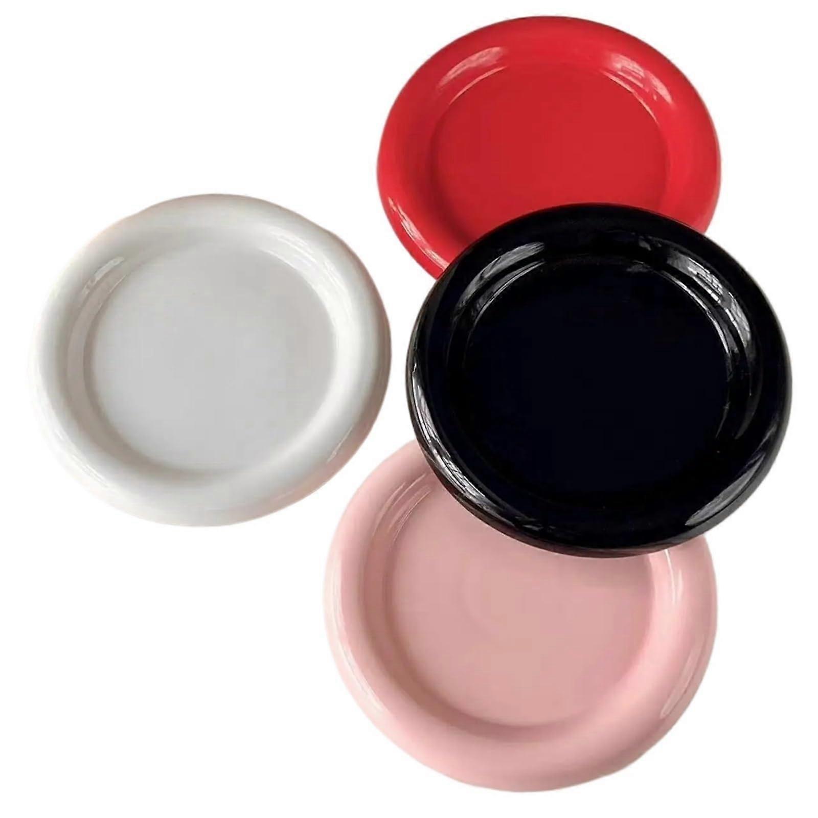 Dinnerware Set 4Piece Dessert Plate Set 8Inch Pure Color Tableware For Home Cafe Use