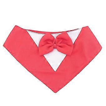 For Dog Formal Dog Wedding Collar With Bow Tiepet Partyl Red