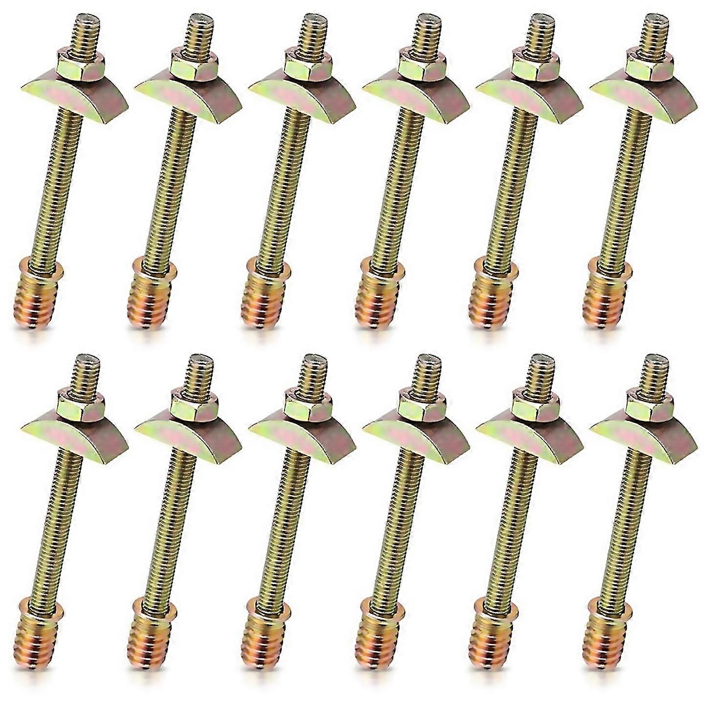 For 12pcs Bed Frame Hardware Connector Kit M8x100