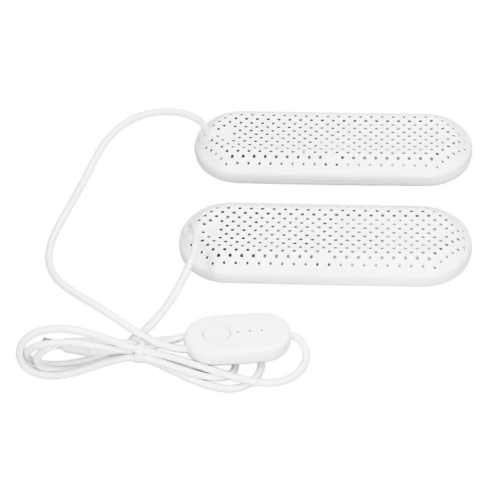 Household USB Shoe Dryer Student Dormitory Adult Deodorizing Boot Shoes Dryer with Timer White