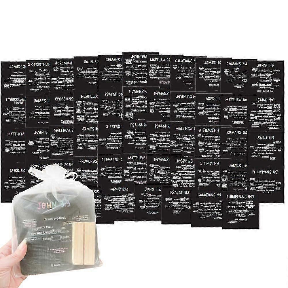 52 Scripture Cards, Bible Verse Mapping Cards, Scripture Memory Cards With Stand