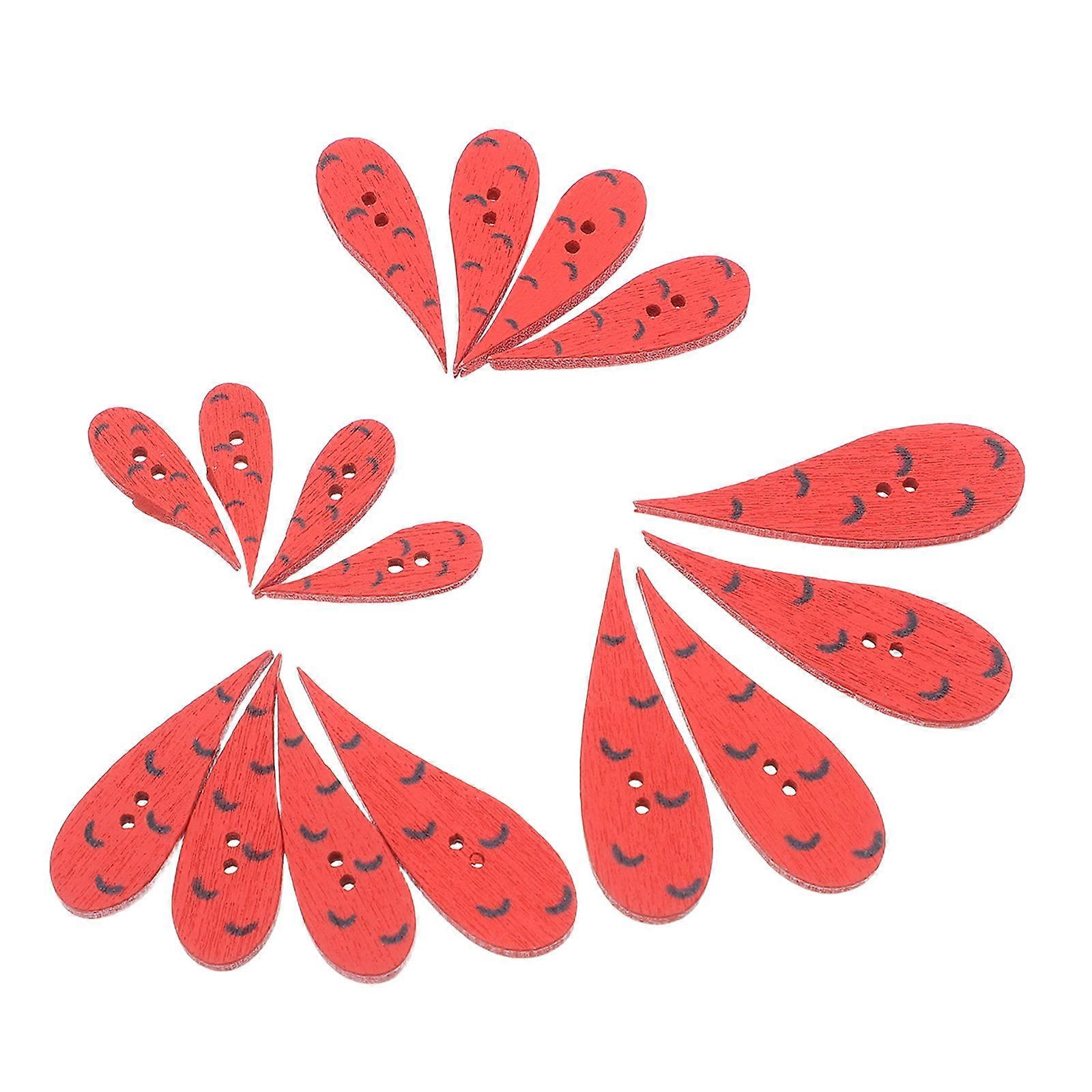 Christmas Carrot Buttons Wood for Sewing Snowman Nose 400Pcs Red