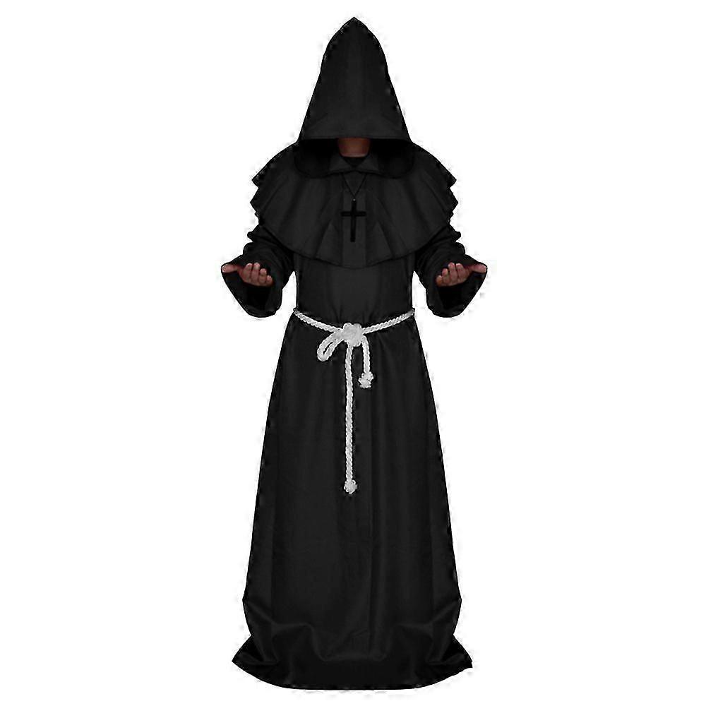 halloween monk cosplay middle ages wizard costume