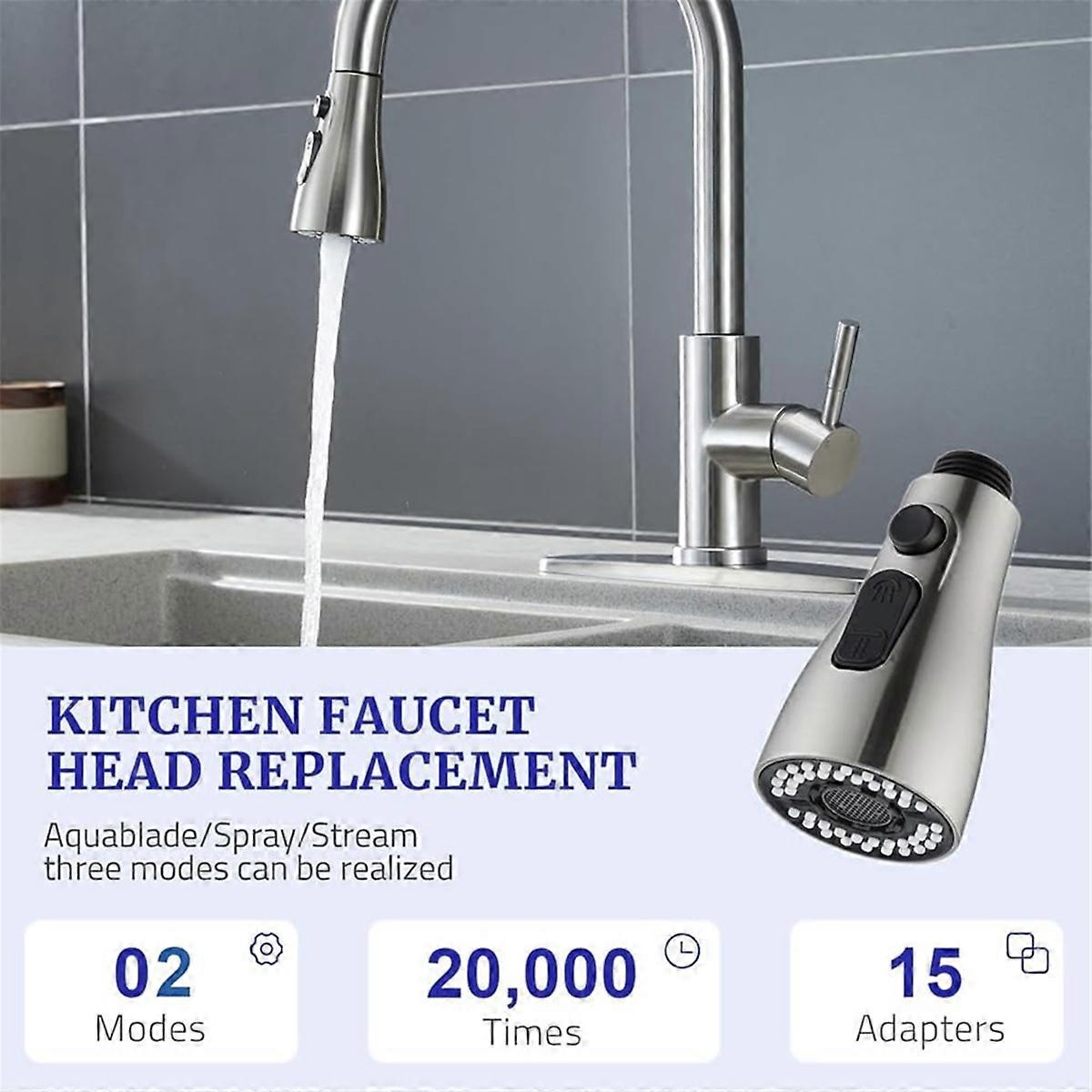 Kitchen Faucet Nozzle Pull Out Sink Water Tap Nozzle LED Digital Display Faucet Adapter Universal Ta