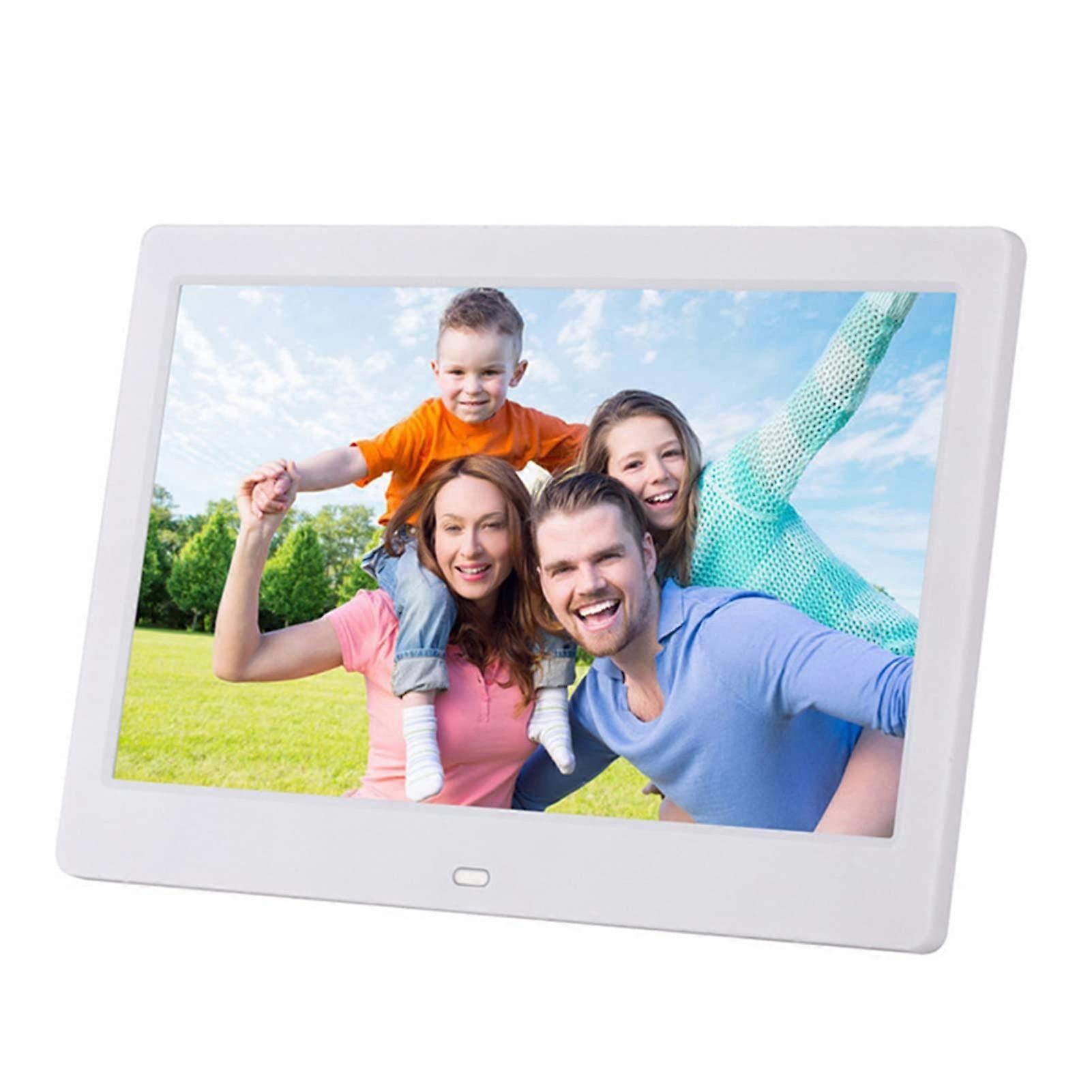 Smart Digital Photo Frame 10Inch IPS Full View Screen 1280x800 Photo Album White 32GB Clock Calendar Video Player