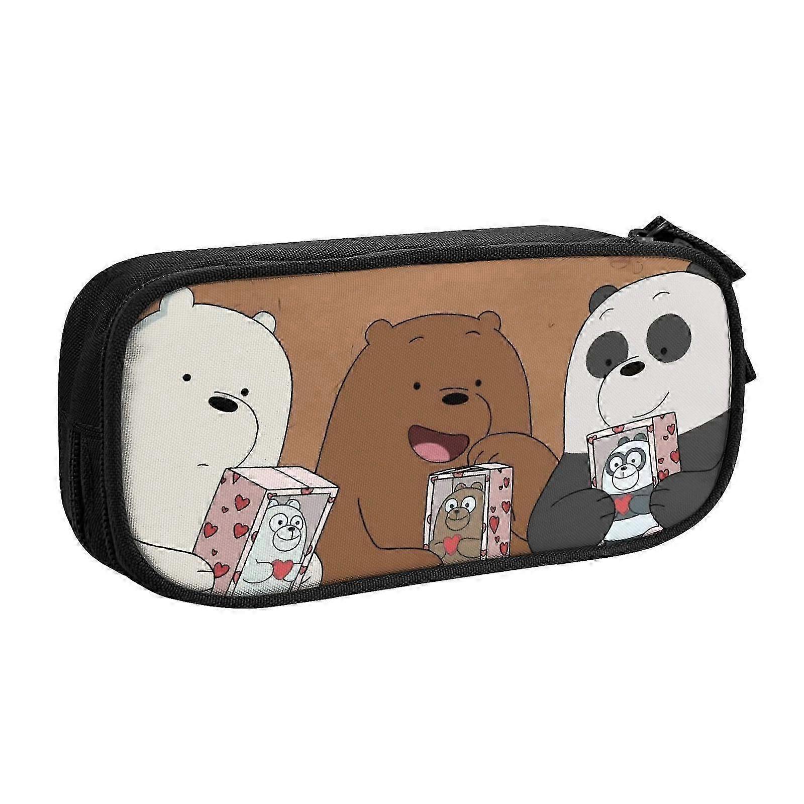 t34 We Bare Bears Μολυβοθήκη Εποχής με Διαφανές Παράθυρο - Εύκολη Αναγνώριση Στυλό, Lip Balms, Μικρά Αξεσουάρ u34