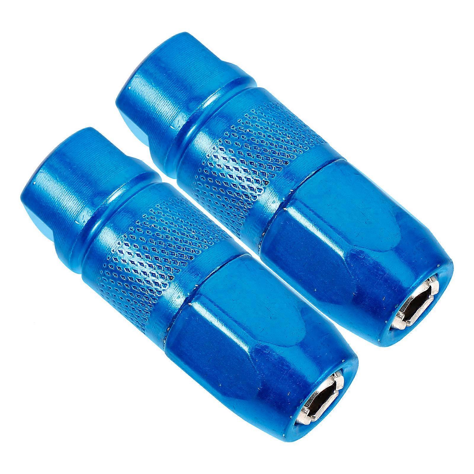 Grease Replacement Fittings 8Pcs Blue Flat Mouth Tips Ideal for Machinery and Grease Guns Attachment Features