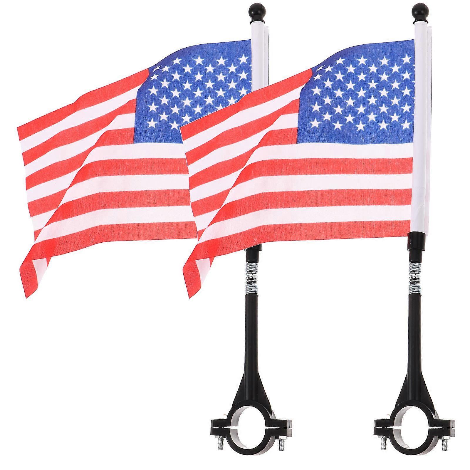 Cycling Warning Flags Bike Handlebar Flag for Safety 8Pcs