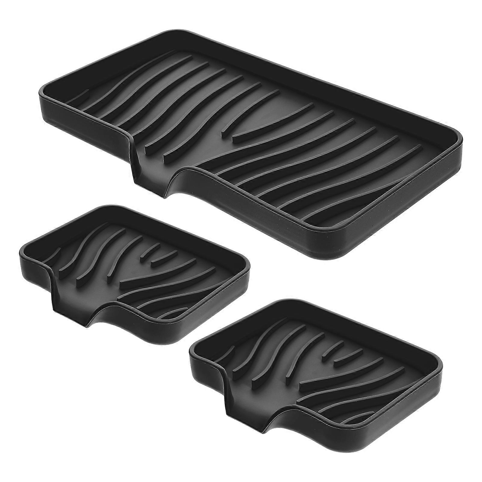 Self Draining Soap Holder for Bathroom with 9Pcs Silicone Dishes