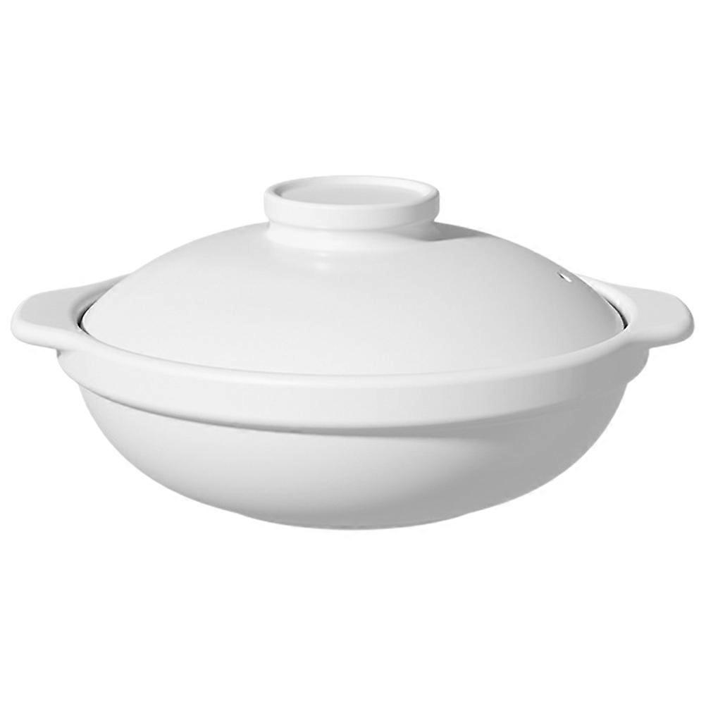 Ceramic Cooking Pot for Stew Application White 1.3L Capacity