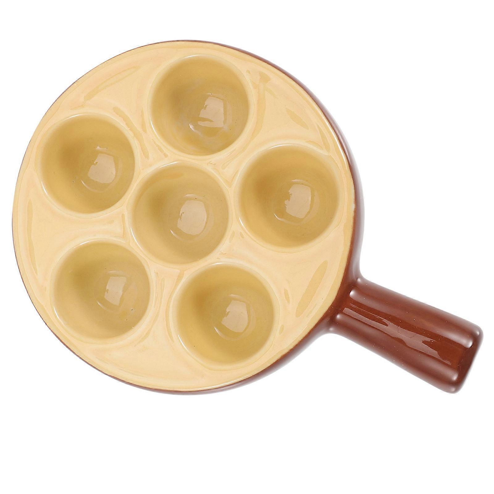 Heat Resistant Snail Grilled Tray Multi Colored Ceramic Serving Dish For Restaurant Use 10Pcs Pack