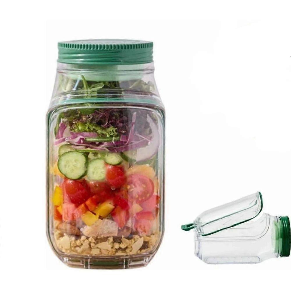 Salad Pod, Vertical Layering Salad Pod Built-in Bowl Design