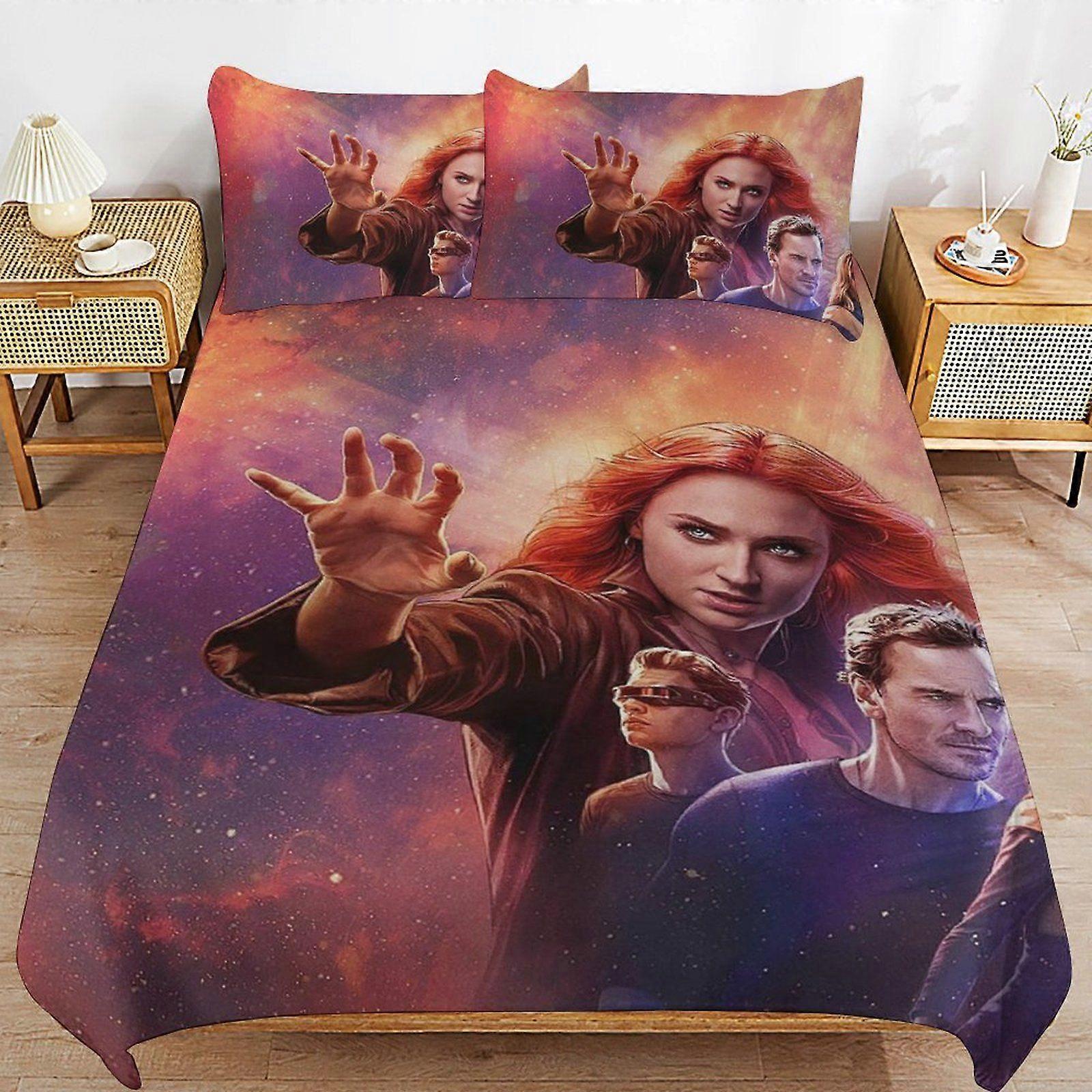 e293 X-Men Everyday Sleep Fit Quality Closure Smooth Surface Texture Duvet Cover Sets Family Use d293