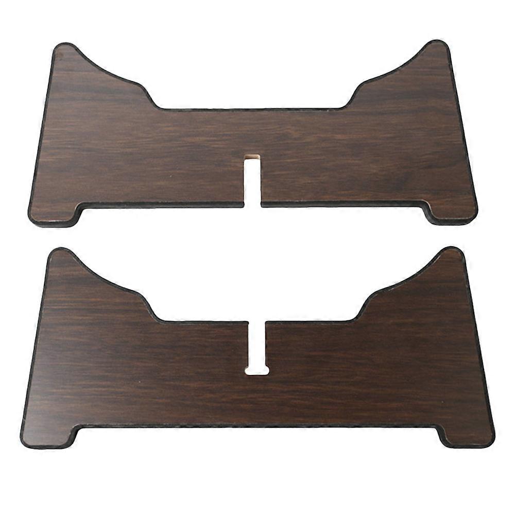 Brown Wood Tongue Drum Stand Steel Holder for Display 2Pcs Set