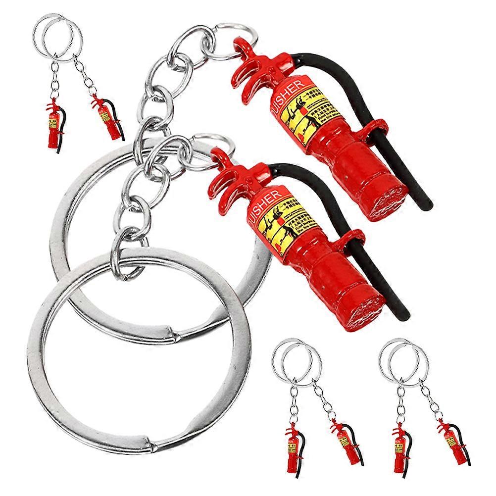 Fire Extinguisher Keychain Alloy Mini Pendant for Hanging 24Pcs